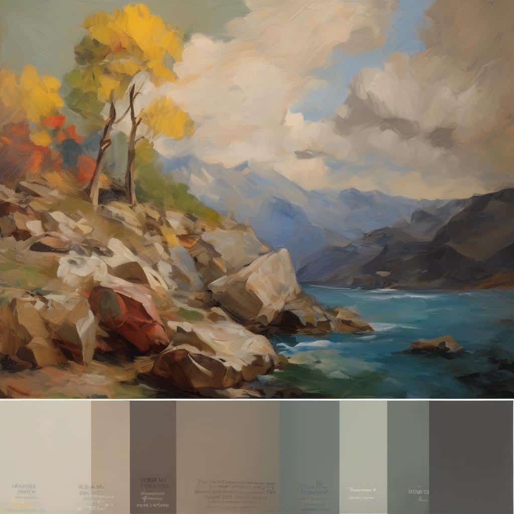 Ζωγραφική ψηφιακής αναπαράστασης τοπίων, φύση και καμβάς.